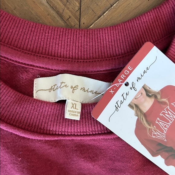 State of Mind Burgundy 'MAMA' Sweatshirt - Picture 3 of 6